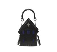 Borsa a mano da donna a forma di casa gotica, stile Y2K, con tracolla regolabile, borsa a tracolla unica, 32 x 20 cm