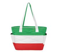 Borsa a mano da donna, borsa da spiaggia per viaggi e spostamenti quotidiani con fondo rinforzato bandiera Italia