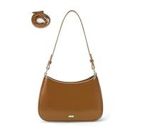 Borsa a mano da donna piccola, a tracolla in pelle PU, retro Y2K Hobo Borsa a tracolla alla moda con tracolla per tutti i giorni, uscite, feste, marrone, 25*6*16cm