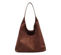 Borsa a mano da donna, stile retrò, con effetto gelo, borsa a tracolla con grande capacità, per donne e ragazze, per lavoro, viaggi, shopping, università, inverno e autunno, Colore: caffè, Consulte la