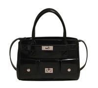 Borsa A Mano Da Donna, Taglia Media, Borsa A Tracolla Da Donna, Elegante Borsas A Tracolla in Similpelle, Borsas A Tracolla Alla Moda, Con Tracolla Rimovibile (Nero)