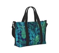 Borsa a mano da viaggio con foglie di palma tropicale, per donne e uomini, pieghevole, portatile, per viaggi nel fine settimana
