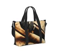 Borsa a mano da viaggio con microfono con note musicali, per donne e uomini, leggera, pieghevole, per gite nel fine settimana, palestra, vacanze