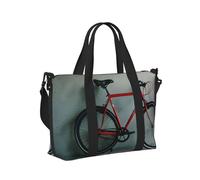 Borsa a mano da viaggio con stampa a forma di bicicletta retrò, portatile, pieghevole, borsa a tracolla per viaggi di fine settimana, palestra, vacanze
