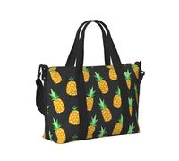 Borsa a mano da viaggio con stampa ananas, per donne e uomini, pieghevole, portatile, per viaggi nel fine settimana