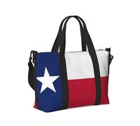 Borsa a mano da viaggio con stampa bandiera del Texas per donne e uomini, leggera e pieghevole, per viaggi di fine settimana, palestra, vacanze