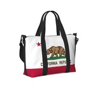 Borsa a mano da viaggio con stampa bandiera della California, per donne e uomini, per palestra, fine settimana, vacanze, spiaggia, uso quotidiano