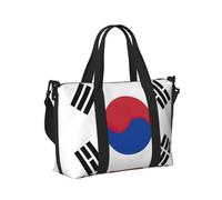 Borsa a mano da viaggio con stampa bandiera della Repubblica di Corea per donne uomini leggera pieghevole per viaggi di fine settimana palestra vacanze