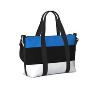 Borsa a mano da viaggio con stampa bandiera dell'Estonia, da donna, da uomo, con tracolla, per weekend, fuga, palestra, vacanze