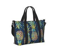 Borsa a mano da viaggio con stampa di ananas tropicale, leggera, pieghevole, per viaggi nel fine settimana, vacanze, aereo