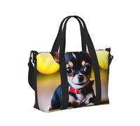 Borsa a mano da viaggio con stampa di cane chihuahua, per donne e uomini, pieghevole, portatile, per viaggi nel fine settimana