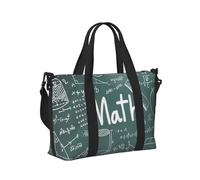 Borsa a mano da viaggio con stampa di formule, teoria, lezione di matematica, per donne e uomini, leggera, pieghevole, per viaggi nel fine settimana, palestra, vacanze