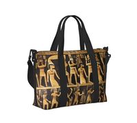 Borsa a mano da viaggio con stampa di geroglifici egiziani, portatile, pieghevole, borsa a tracolla per il fine settimana, viaggi, palestra, vacanze