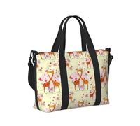 Borsa a mano da viaggio con stampa di giraffa, cuore, fiore, farfalla, per donne e uomini, leggera, pieghevole, per gite nel fine settimana, palestra, vacanze
