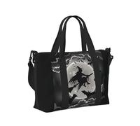 Borsa a mano da viaggio con stampa di strega di Halloween, borsa a tracolla per donne e uomini, per weekend, fuga, palestra, vacanze