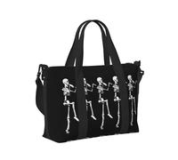 Borsa a mano da viaggio con stampa di teschio snodabile per Halloween, per donne e uomini, leggera, pieghevole, per gite nel fine settimana, palestra, vacanze