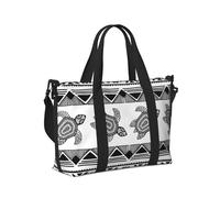 Borsa a mano da viaggio con stampa etnica a righe tartaruga leggera borsa a mano da viaggio per donne e uomini viaggi brevi