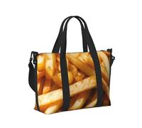 Borsa a mano da viaggio con stampa fast food per donne e uomini, leggera, pieghevole, per viaggi di fine settimana, palestra, vacanze