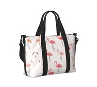 Borsa a mano da viaggio con stampa fenicottero per donne e uomini, borsa pieghevole portatile per viaggi nel fine settimana