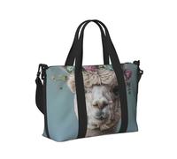 Borsa a mano da viaggio con stampa I Love Alpacas, borsa a tracolla pieghevole portatile per viaggi di fine settimana in palestra e vacanze