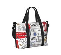 Borsa a mano da viaggio con stampa "I Love London", borsa a tracolla pieghevole per weekend, viaggi, palestra, vacanze