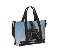 Borsa a mano da viaggio con stampa Torre Eiffel di Parigi, borsa a mano pieghevole portatile per viaggi di fine settimana in palestra e vacanze