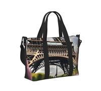 Borsa a mano da viaggio con stampa Torre Eiffel di Parigi, borsa a mano pieghevole portatile per weekend gite, palestra, vacanze
