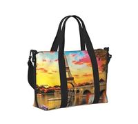 Borsa a mano da viaggio con stampa Torre Eiffel di Parigi, borsa a tracolla per donne e uomini, per weekend, palestra, vacanze