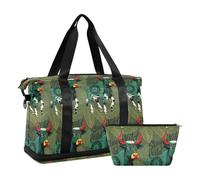 Borsa a mano da viaggio impermeabile con mucca selvaggia in stile messicano, borsa per oggetti personali con articoli da toeletta per allenamento