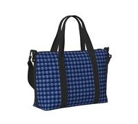 Borsa a mano da viaggio leggera con stampa a cuore blu cielo per donne e uomini, borsa da viaggio per il fine settimana in palestra