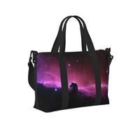 Borsa a mano da viaggio leggera con stampa cielo stellato scuro per donne e uomini, borsa da viaggio leggera per viaggi nel fine settimana in palestra
