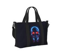 Borsa a mano da viaggio leggera con stampa di teschio di Halloween per donne e uomini, per viaggi nel fine settimana, in palestra
