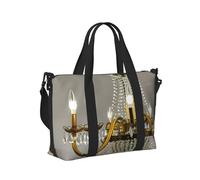 Borsa a mano da viaggio per donna e uomo, con stampa a lampadario, pieghevole, portatile, per viaggi nel fine settimana