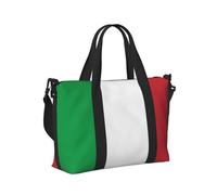 Borsa a mano da viaggio per donne e uomini, con bandiera italiana, pieghevole, portatile, per viaggi nel fine settimana