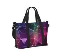 Borsa a mano da viaggio per donne e uomini con stampa di costellazione della galassia rossa per borsa portatile pieghevole per viaggi di fine settimana