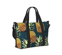 Borsa a mano da viaggio per donne e uomini, con stampa retrò di ananas, pieghevole, portatile, per viaggi nel fine settimana