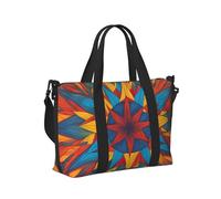 Borsa a mano da viaggio pieghevole leggera con stampa a stelle colorate per donne e uomini vacanze avventure all'aperto