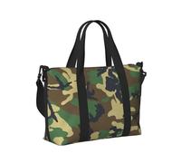 Borsa a mano da viaggio verde militare con stampa mimetica per donne e uomini borsa a tracolla tote per weekend fuga palestra vacanza