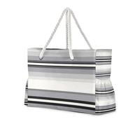 Borsa a mano dal design geometrico di grande capacità per il lavoro con tasche laterali, borsa da viaggio portatile con portabicchieri sul lato