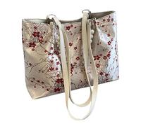 Borsa a mano di grande capacità con catena di perle da donna alla moda - Borsa strutturata per lavoro e viaggi | Borsa a tracolla versatile come borsa da lavoro per laptop, borsa, Champagne, Consulte