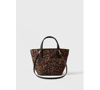 Borsa a mano Escape Small in tessuto tecno con stampa Op e animalier Borbonese