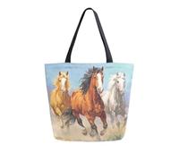 Borsa A Mano Galloping Horse Group Borsa Tracolla Riutilizzabile Grande Borse A Spalla Per Viaggi Ufficio Shopping