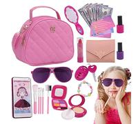 Borsa a mano giocattolo con , set di borse per bambine - 27 x kit di giocattoli per borsa per bambina - borsa giocattolo da vestire comprendente un portafoglio, telefoni,