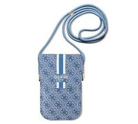 Borsa a mano Guess 4G a righe blu