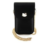 Borsa a mano Hello Kitty in pelle con logo in metallo e catena nera