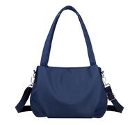 Borsa a mano impermeabile in nylon, borse da viaggio a tracolla da donna, leggero e | Borsa a tracolla a doppia cerniera con grande capacità per la spesa, blu, Se référer au