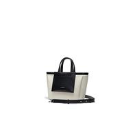 Borsa a mano in pelle di vacchetta LA FESTIN - Borsa media con manico superiore, tracolla regolabile e grande capacità, disponibile in nero e avorio