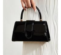 Borsa a mano in pelle PU a specchio di colore unito, elegante borsa da lavoro da donna adatta per il pendolarismo quotidiano, appuntamenti, feste, matrimoni, eventi serali e altre occasioni. Può esser