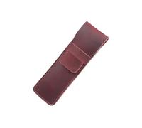 Borsa a mano in vera pelle per penne in pelle bovina borsa vintage stile retrò accessori per diario di viaggio, Rosso Piccolo