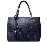 Borsa a mano in vera pelle stampa floreale made in Italy BC143